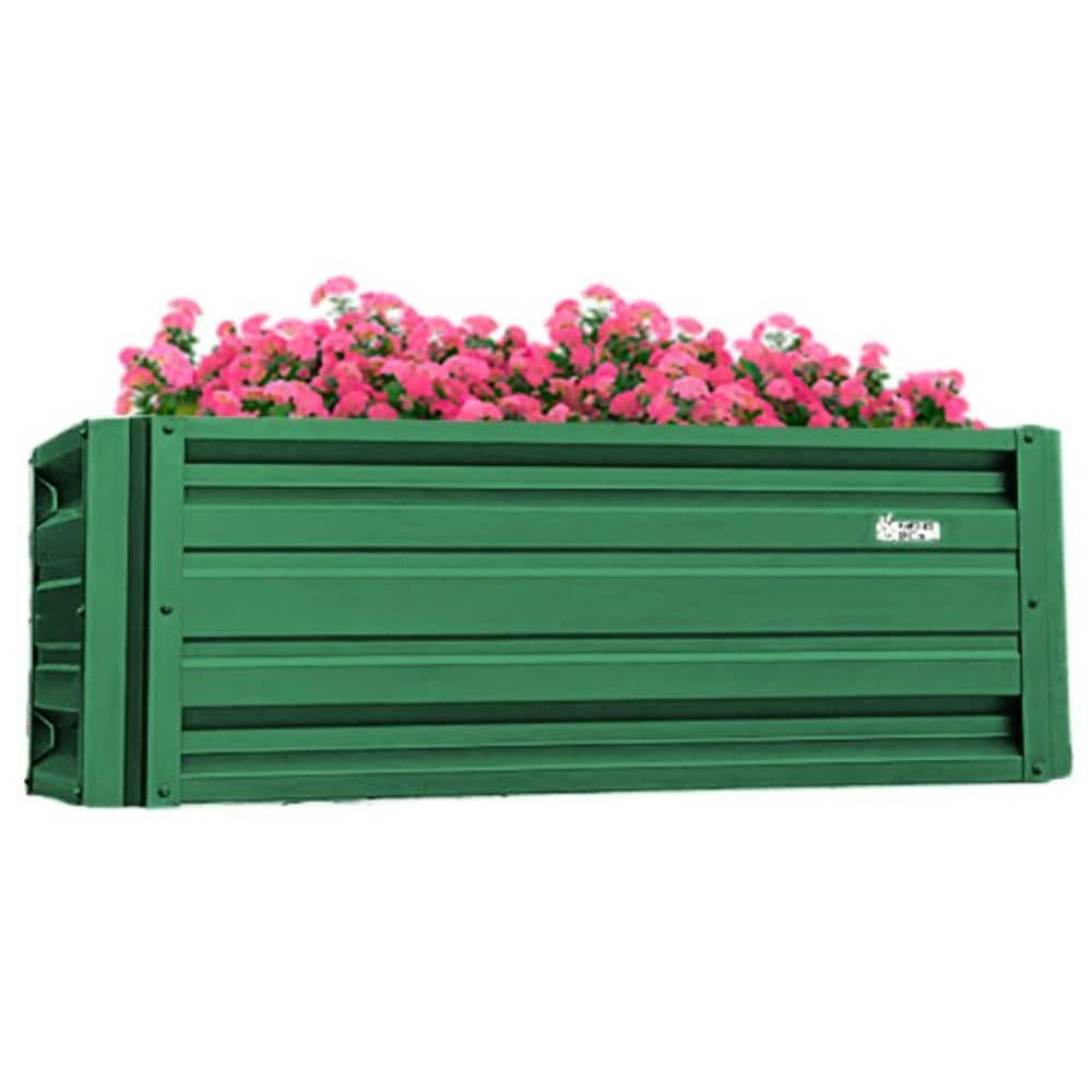 ALL METAL WORKS 24 Inch By 48 Inch Rectangle Emerald Green Metal   Emerald Green All Metal Works Raised Planter Boxes Pttm2x4x18 Emeraldgreen 64 1000 