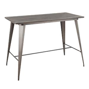 Oregon Antique and Espresso Counter Height Dining Table