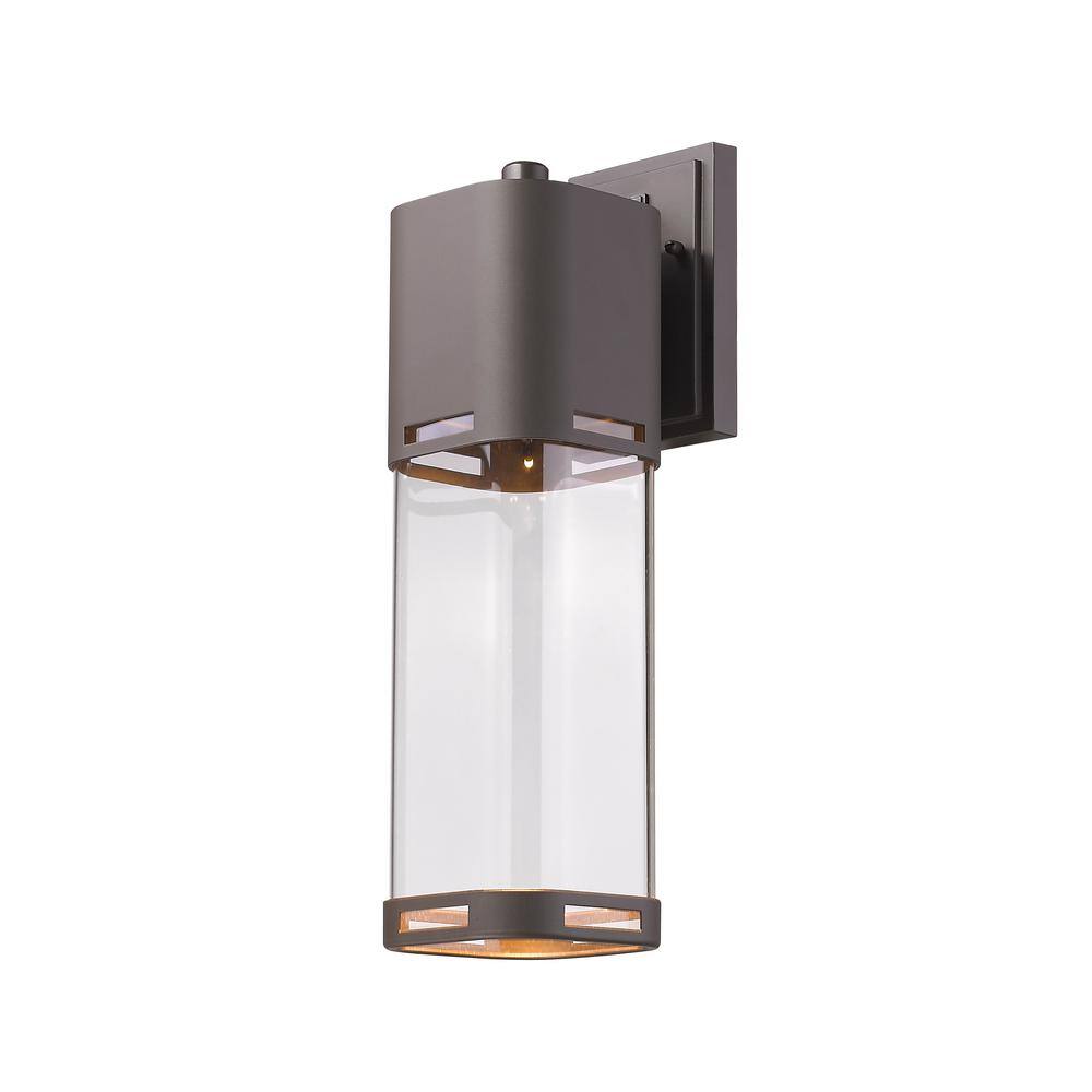 Lestat 14-Watt 17.62 in. Deep Bronze Integrated LED Aluminum Hardwired Outd