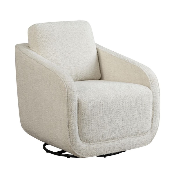 Lyndon Cream Velvet Swivel Accent Chair