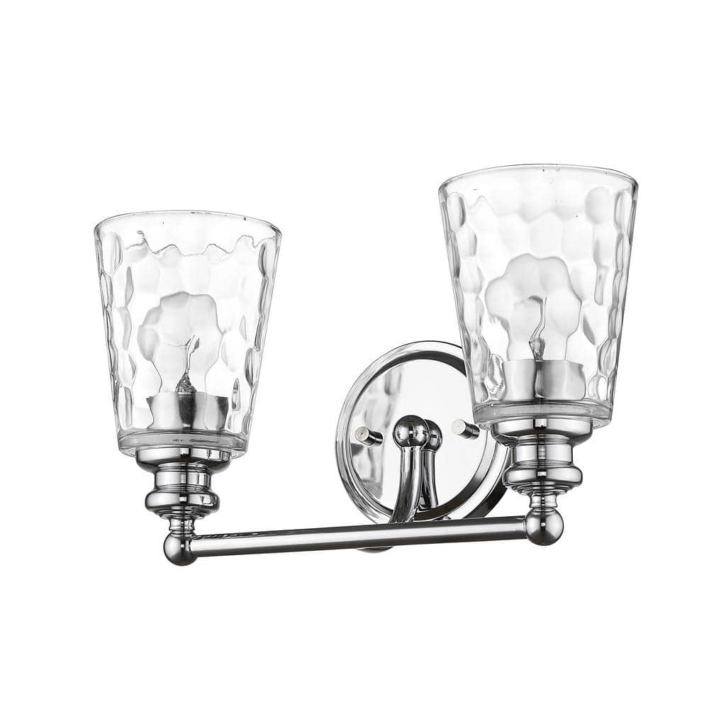 Mae Chrome Cylinder Vanity Light 14.25" Dimmable Fixture
