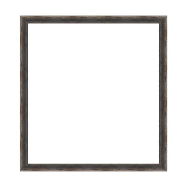 Amanti Art Mirror Makeover Bark Rustic Char Narrow 35.25 in. W x 37.25 in. H Bathroom Mirror Frame Border Kit-Fits a 34x36 mirror