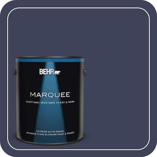 BEHR MARQUEE 1 gal. #T16-10 Blue Vortex Satin Enamel Exterior Paint & Primer