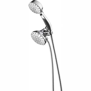 ActivTouch 9-Spray 3.7 in. Dual Wall Mount Fixed and Handheld Shower Head in Chrome