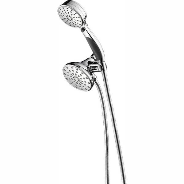 Delta ActivTouch 9-Spray 3.7 in. Dual Wall Mount Fixed and Handheld Shower Head in Chrome