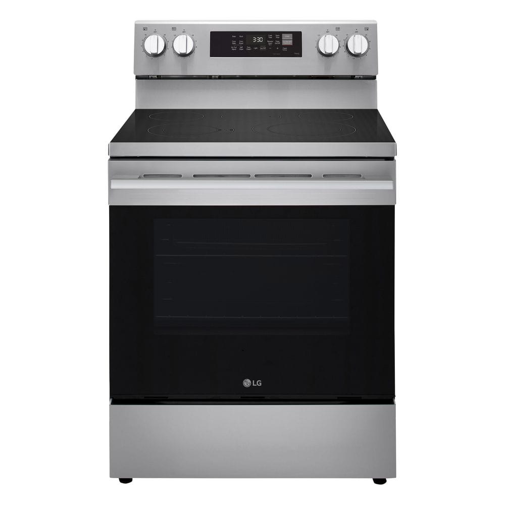 LG 30 in. 6.3 cu. ft. Smart Wi-Fi Enabled Fan Convection Electric Range Oven with AirFry and EasyClean in Stainless Steel