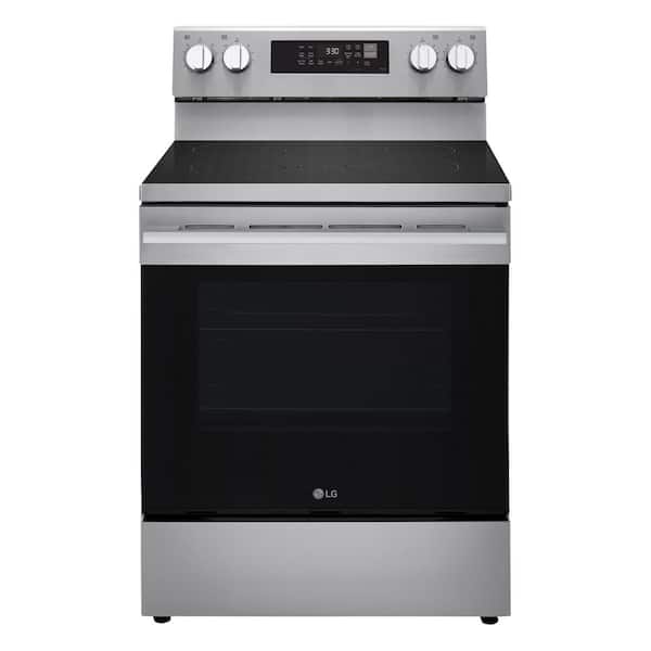 LG 30 in. 6.3 cu. ft. Smart Wi-Fi Enabled Fan Convection Electric Range Oven with AirFry and EasyClean in Stainless Steel