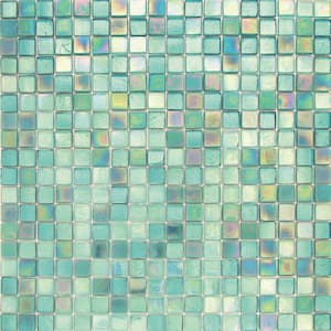 Mingles 11.6 in. x 11.6 in. Glossy Mint Green Glass Mosaic Wall and Floor Tile (18.69 sq. ft./case) (20-pack)
