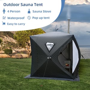 4-Person Outdoor Plastic Wet/Dry Sauna Tent