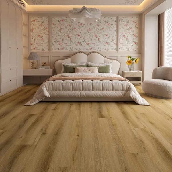 Barrel Oak 22 MIL x 9 in. W x 60 in. L Click Lock Waterproof Luxury Vinyl Plank Flooring (26.78 sq. ft. /Case)