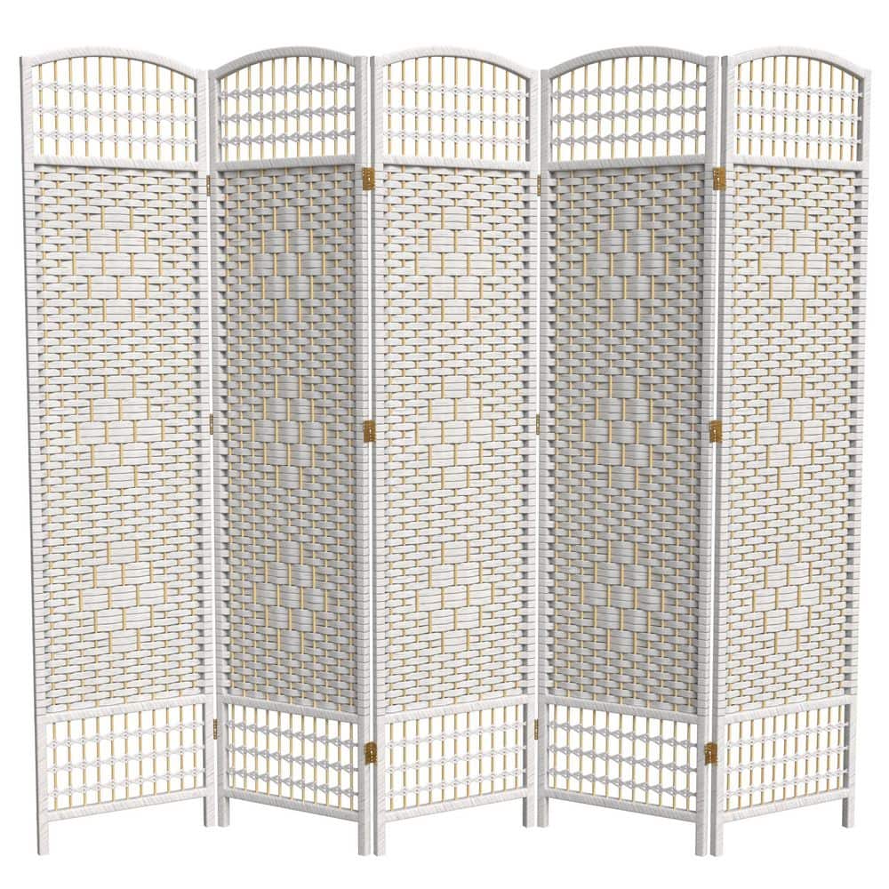 5.5 ft. White 5-Panel Room Divider