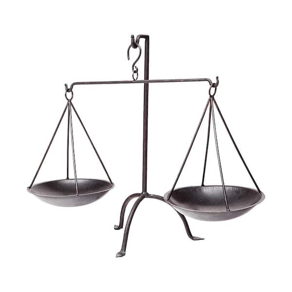 Adilah 16L x 10 in. W Black Metal Vintage Inspired Weighing Scale
