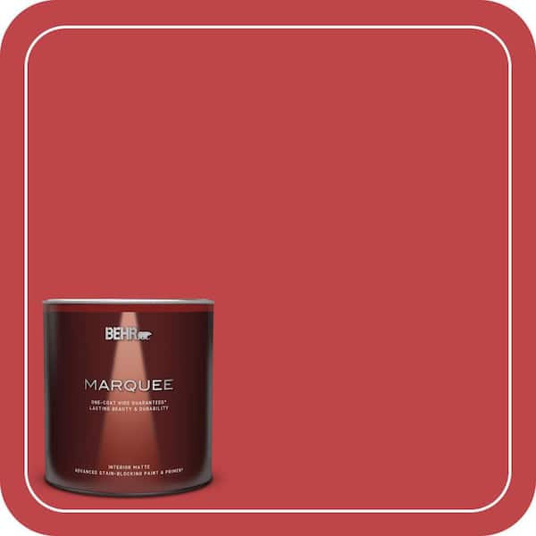 BEHR MARQUEE 1 qt. Home Decorators Collection #HDC-FL13-1 Glowing Scarlet Matte Interior Paint & Primer