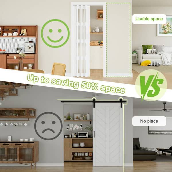 ARK DESIGN Blackout Door 72 in. x 80 in. White Dual 4-Lite PVC