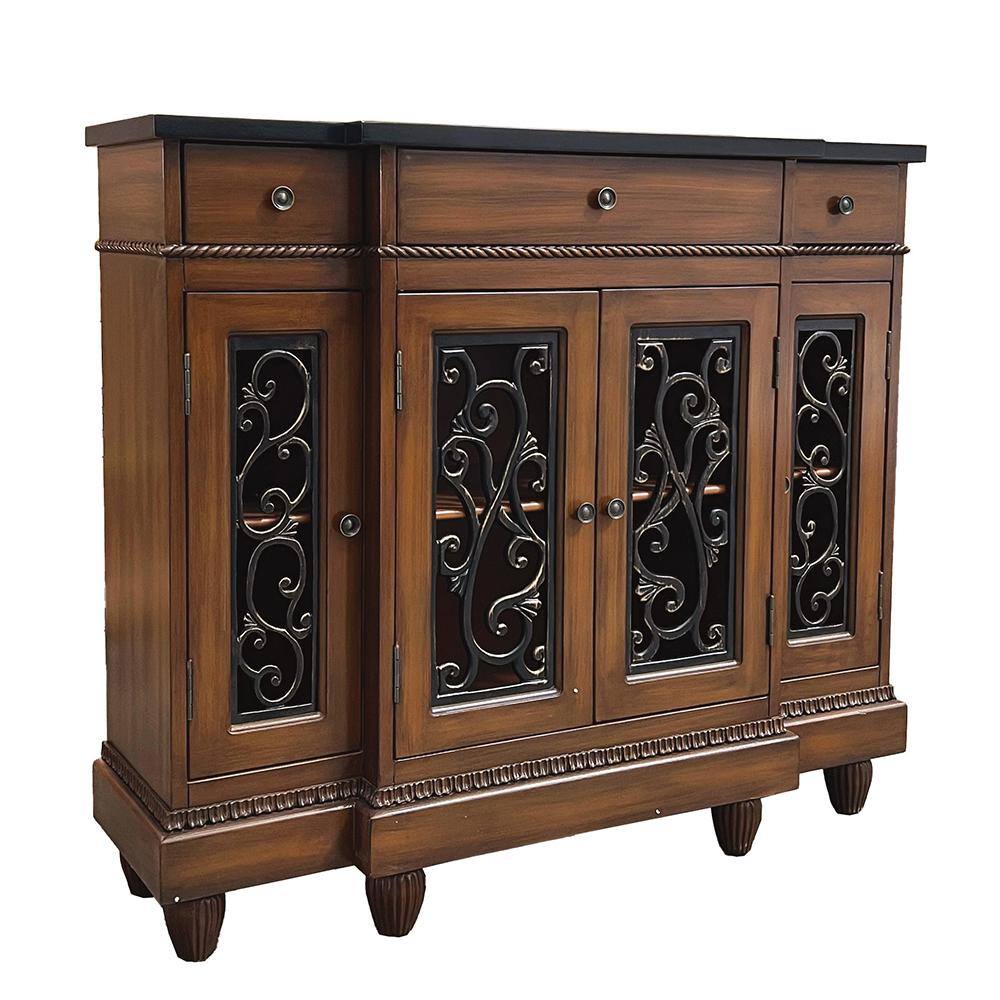 Vidi Oak and Antique Bronze 45'' Console Table with Storage