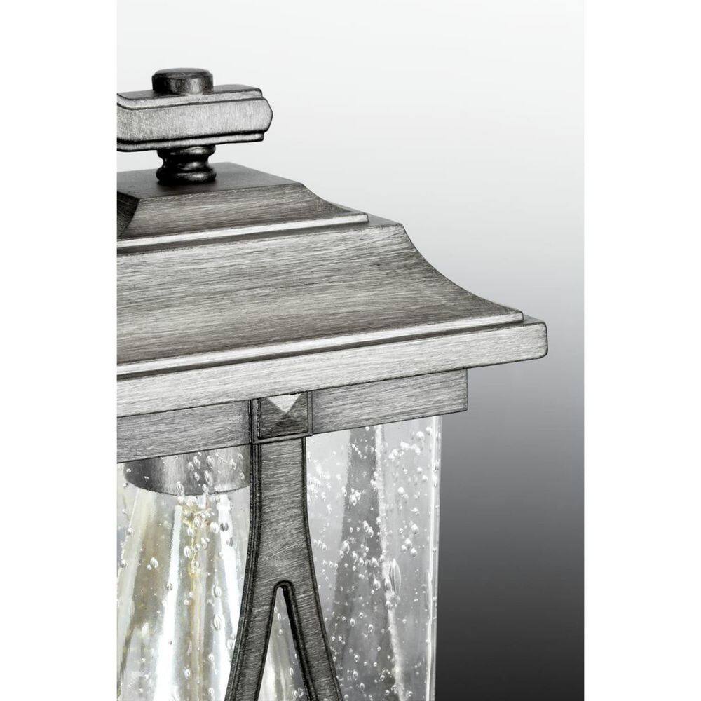 Antique Pewter Outdoor Lantern with Clear Seeded Glass Shade