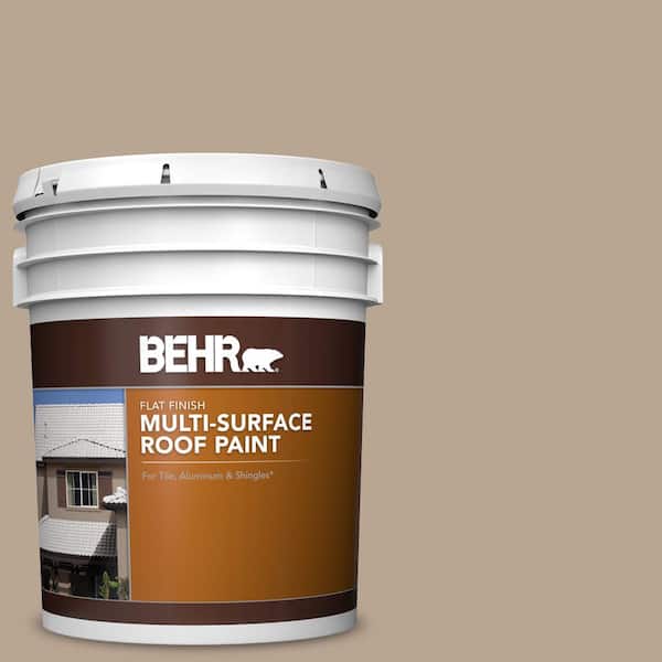 BEHR 5 gal. #RP-14 Natural Shake Flat Multi-Surface Exterior Roof Paint