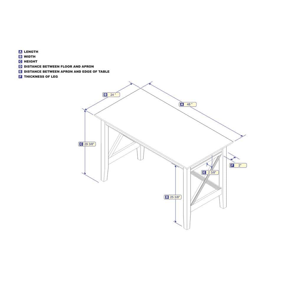 Sleek White Solid Wood Writing Desk with Built-In USB Charger