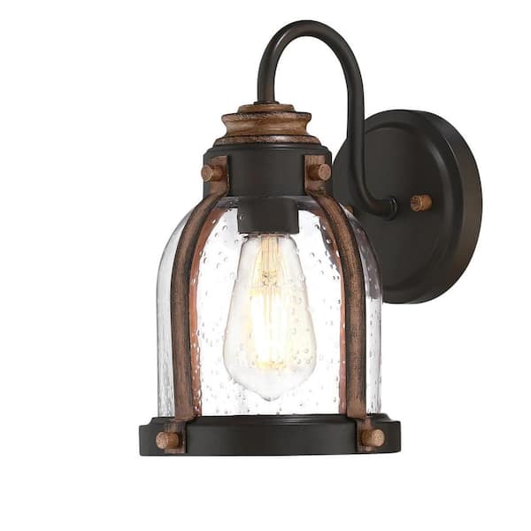 Westinghouse Cindy 1-Light Oil-Rubbed Bronze with Barnwood Accents Wall Sconce