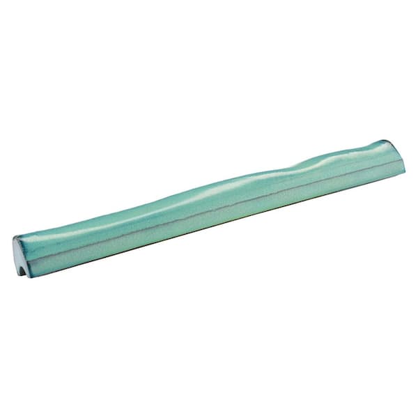 Antic Special Torelo Lava Verde 3/4 in. x 6 in. Glossy Ceramic Wall Tile Trim
