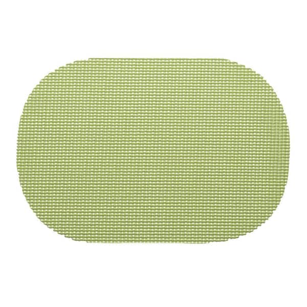 Kraftware Fishnet Oval Placemat in Mist Green (Set of 12)