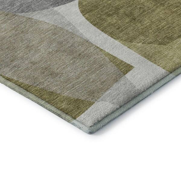 Mayfield Premium Machine Washable Abstract AMF2121 Fern 2 ft. x 3 ft. Accent Rug
