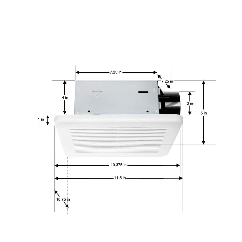White Energy Star Ceiling and Wall Mount Exhaust Fan