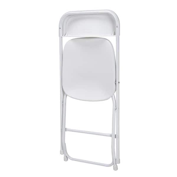 Cosco White Plastic Seat Metal Frame Outdoor Safe Folding