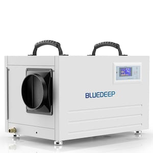 145 pt. 6,000 sq.ft. Bucketless Commercial Dehumidifier in Whites with Drain Hose for Basement, Crawlspace, Memory Start