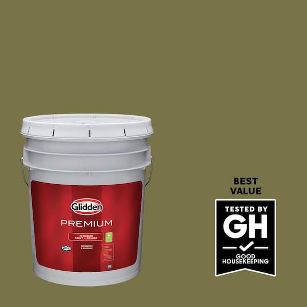 Glidden Premium 5 gal. PPG1114-7 Autumn Fern Semi-Gloss Interior Latex Paint