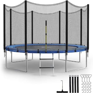 12 ft. Blue Round Trampoline with Safety Enclosure
