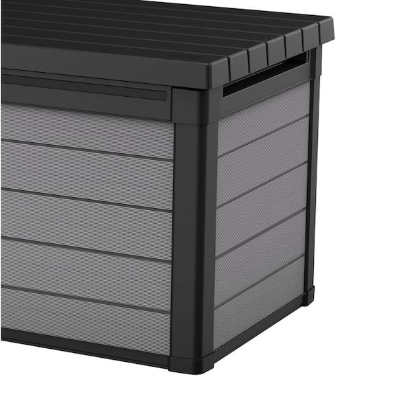 BTExpert 150 Gallon Large Resin Deck Box, Outdoor Storage Container fo
