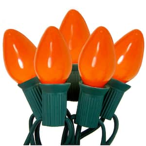 30 ft. Orange Electric String Lights C7-5-Watt with 10-Lights (1-Pack)