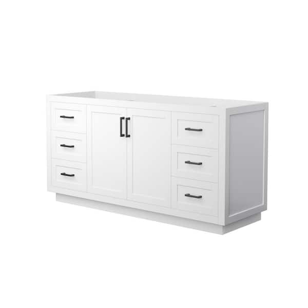 Wyndham Collection Miranda 65.25 in. W x 21.75 in. D x 33 in. H Single Bath Vanity Cabinet without Top in White