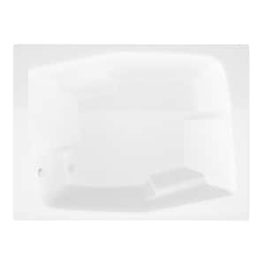 Amethyst 6 ft. Acrylic Center Drain Rectangular Drop-in Non-Whirlpool Bathtub in White