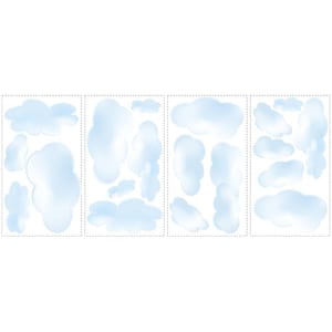5 in. x 11.5 in. Clouds Peel and Stick Wall Decal