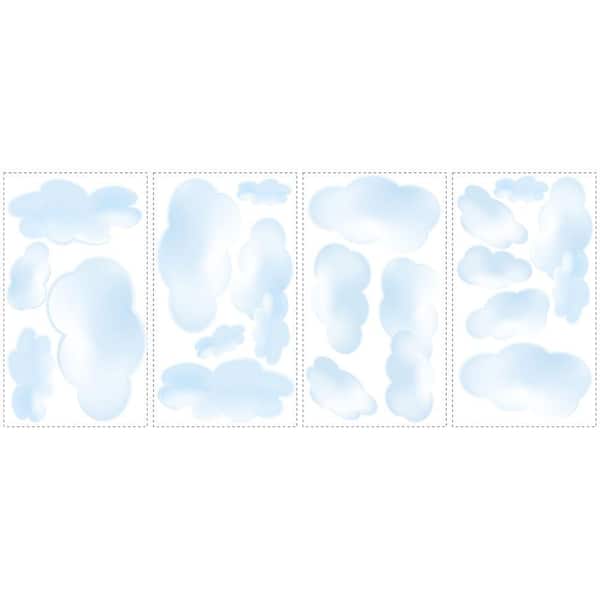RoomMates 5 in. x 11.5 in. Clouds Peel and Stick Wall Decal