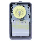 T106R 40 Amp 24-Hour Mechanical Time Switch with Outdoor Steel Enclosure - Gray