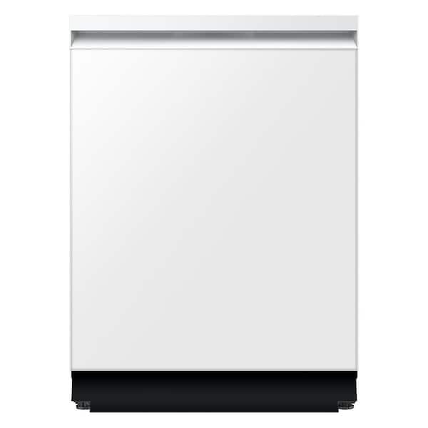 Samsung 38 dBA Bespoke 24" Tall Tub Smart Dishwasher with 3rd Rack Washing System in White Glass