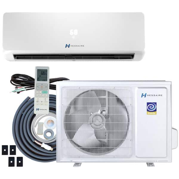 DIY 24,000 BTU 2-Ton Ductless Mini Split Air Conditioner and Heat Pump with Variable Speed Inverter and Remote, 208/230V