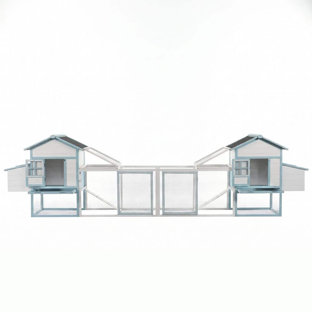 Large Wooden Chicken Coop with Double Nesting Boxes,Waterproof Asphalt Roof,Poultry Cage with Pull-Out Dropping Trays price history on PriceWatchPro