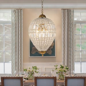 Allenglade 3-Light Dimmable Brass Chandelier with Crystal Accent