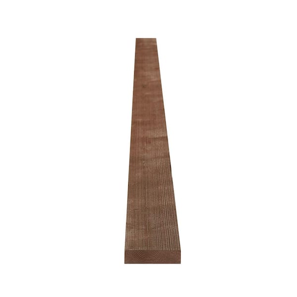 Edge 1 in. x 4 in. x 8 ft. Weathered Barn Wood Dark Brown Pine Trim Board