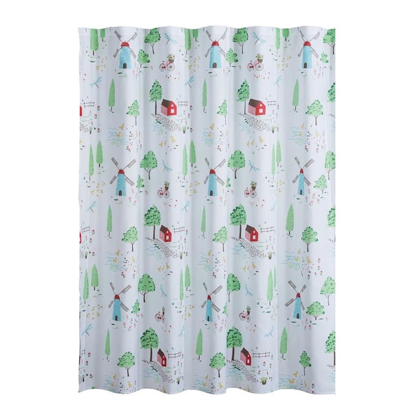 Windmill Shower Curtain Cl638mu72, St Nicholas Square Through The Woods Patchwork Shower Curtain