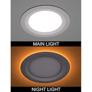 6 in. Canless Integrated LED Recessed Light Trim with Night Light 900 Lumens Adjust Color Temperatures (12-Pack)