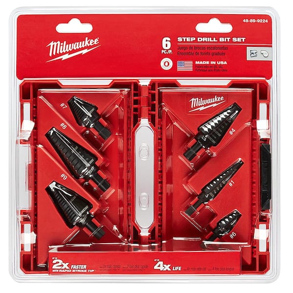 Milwaukee Black Oxide Step Drill Bit Set with Titanium Drill Bit