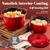 GRANITESTONE 5 qt. Round Aluminum Ultra-Durable Nonstick Diamond Infused  Sparkled Coating Dutch Oven in Navy 7824 - The Home Depot