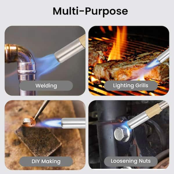 Lynzavix Cast Aluminum Brass Stainless Steel Propane Torch Head