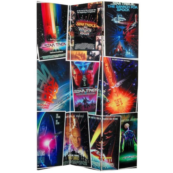 Oriental Furniture 6 ft. Printed 3-Panel Room Divider