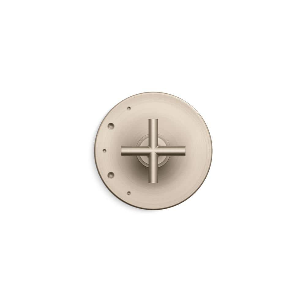 Polished Chrome Cross Handle Valve Trim